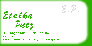 etelka putz business card